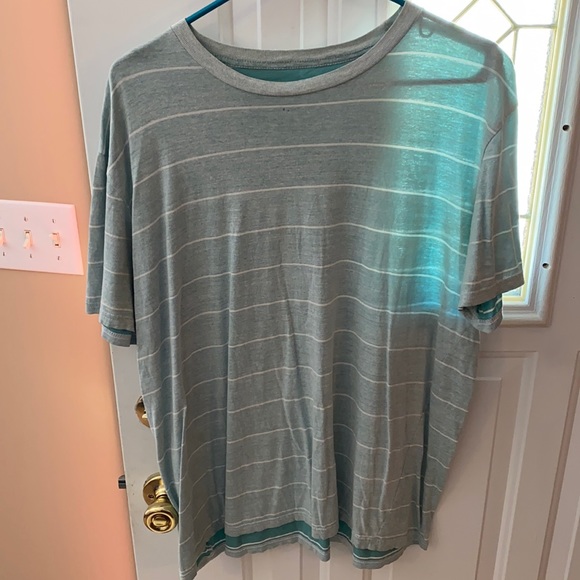 XL teal stripped Mossimo t shirt - Picture 1 of 1